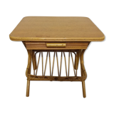 Bamboo and rattan bedside table from the 60s/70s