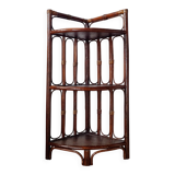 Vintage rattan corner shelf