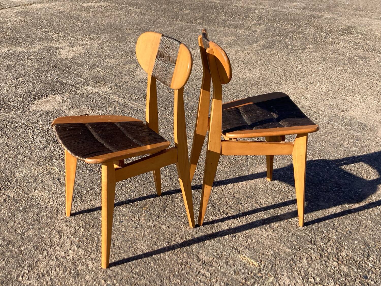 Pair of Roger Landault chairs for Sentou