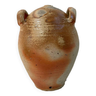 Large old vinegar jar in glazed stoneware