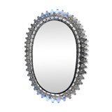 Metal oval mirror