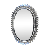 Miroir ovale en métal