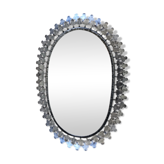 Metal oval mirror
