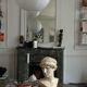 Male head bust in antique style