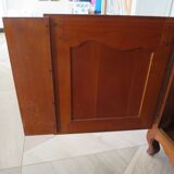 Rustic buffet in Louis XV-Regency style, dovetailed, cherry wood finish, solid wood.