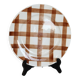 Vintage earthenware dinner plate - Brown Nappe model - Moulin des Loups