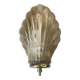 Vintage smoked glass shell wall light