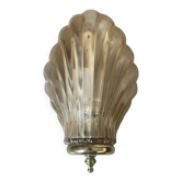 Vintage smoked glass shell wall light