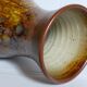 High potter's vase with flared neck with tachist enamel