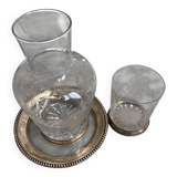 Service de nuit cristal argent