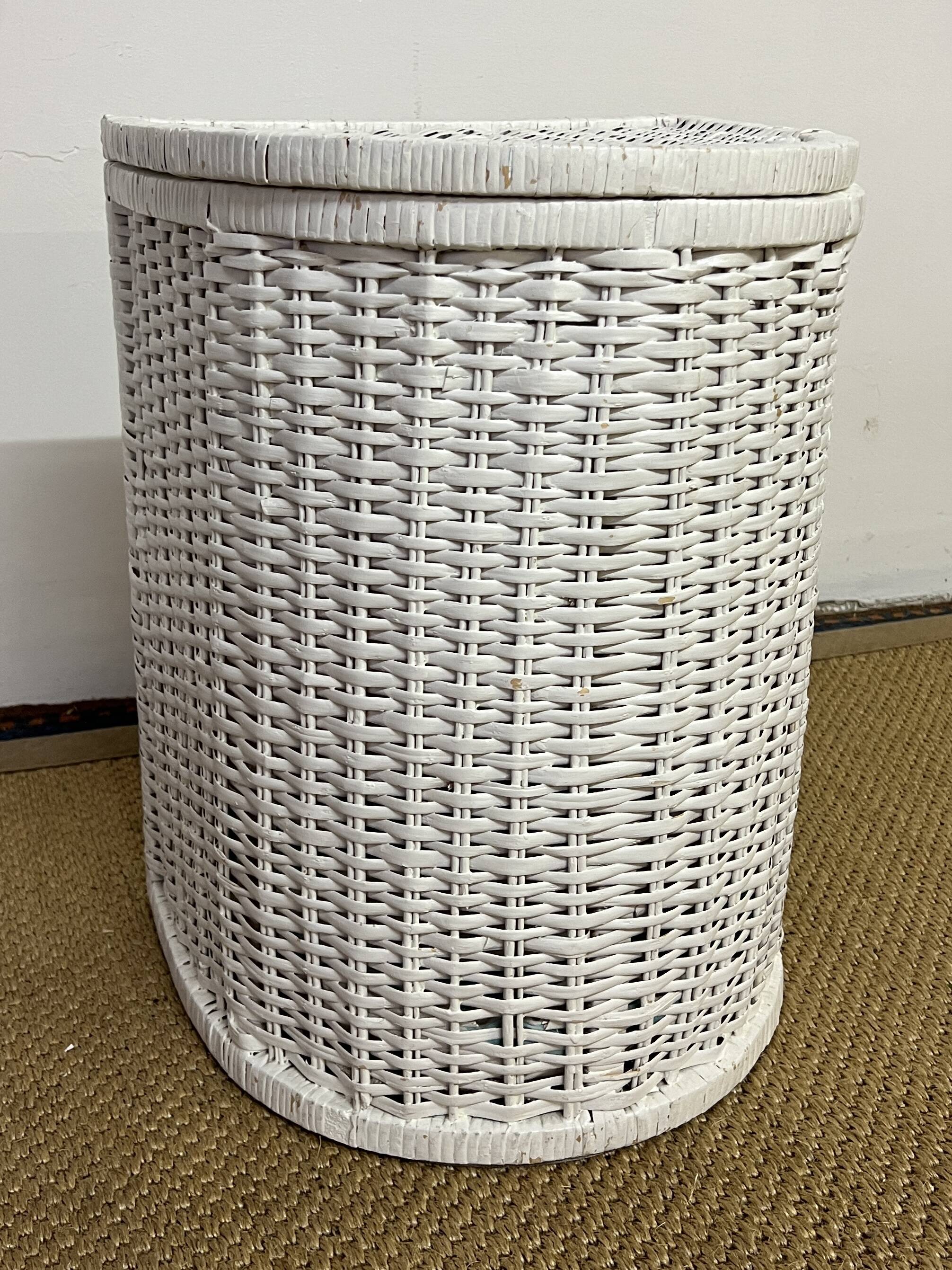 Rattan laundry basket