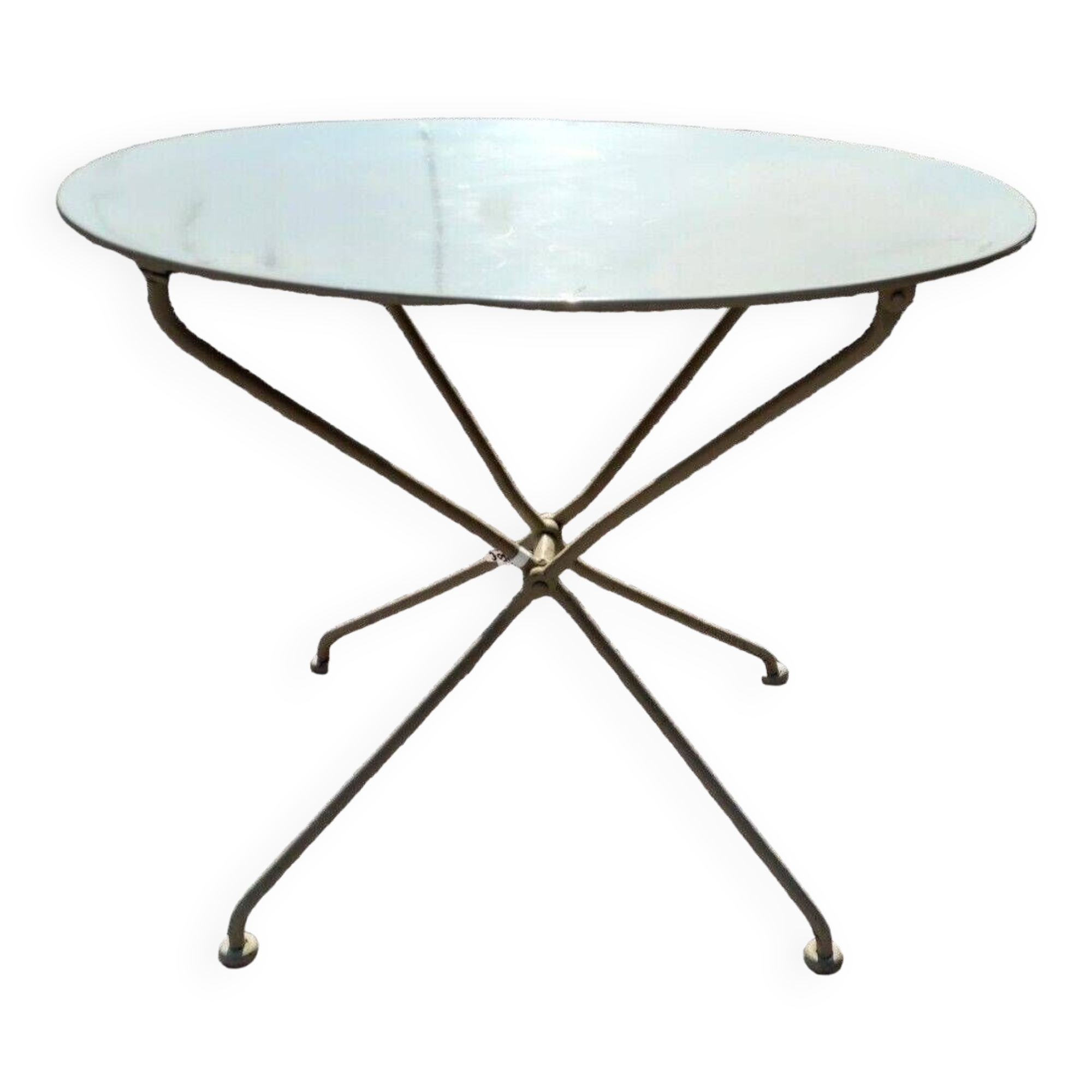 Table guéridon de jardin en fer forgé