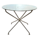 Table guéridon de jardin en fer forgé