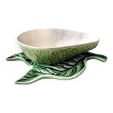 Portuguese slipware sauceboat Bornalo Pinheiro