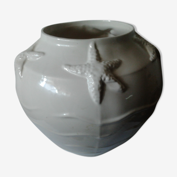 Vase boule vintage décors marin