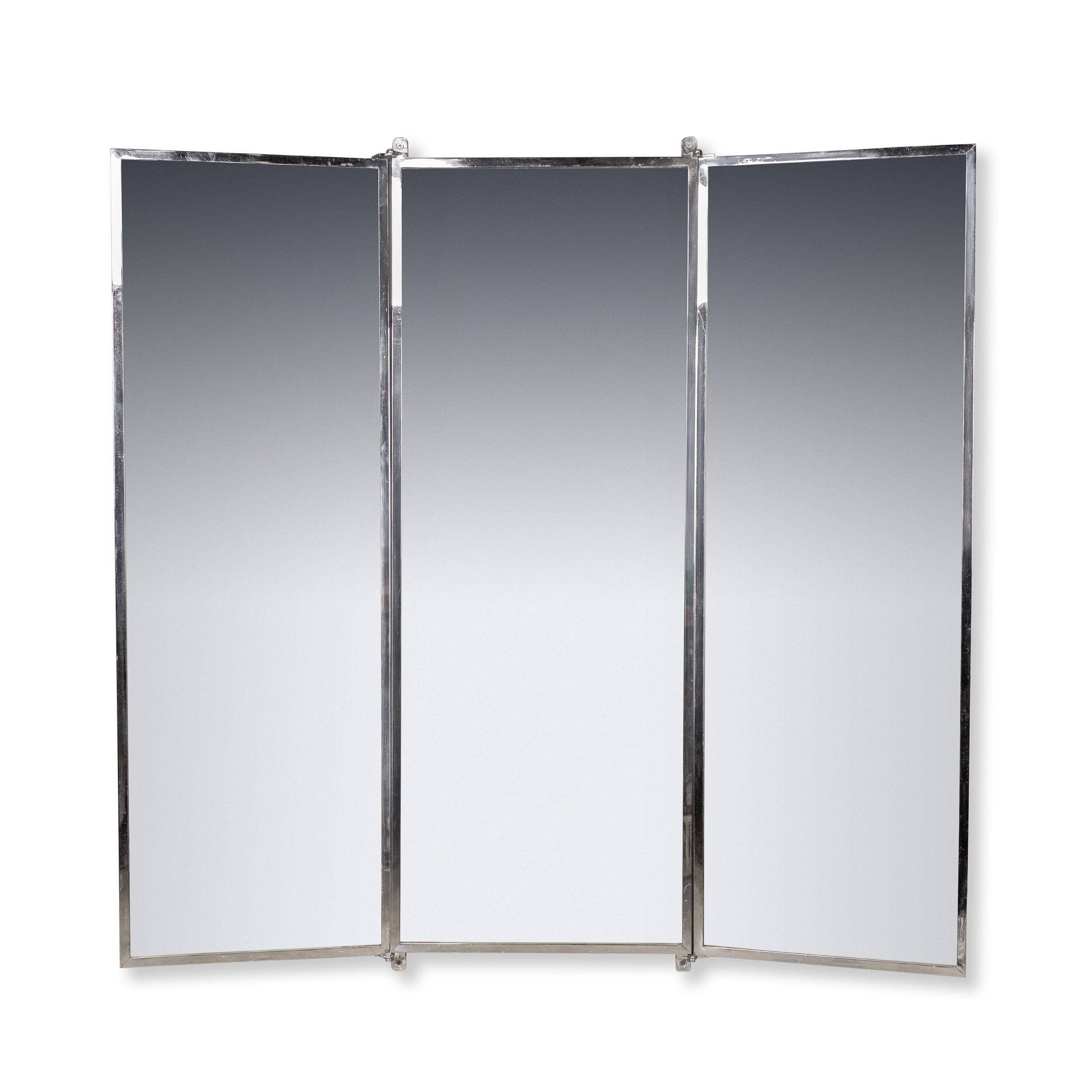 Vintage 20thc italian wall mounted mirror, milan c.1950