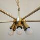 Rare Midcentury Brass Chandelier, 1970s