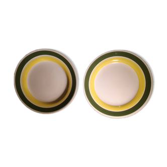 Duo of plates model Florida - Sarreguemines/Digoin - 1950s/1960s
