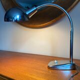 Chromed metal lamp