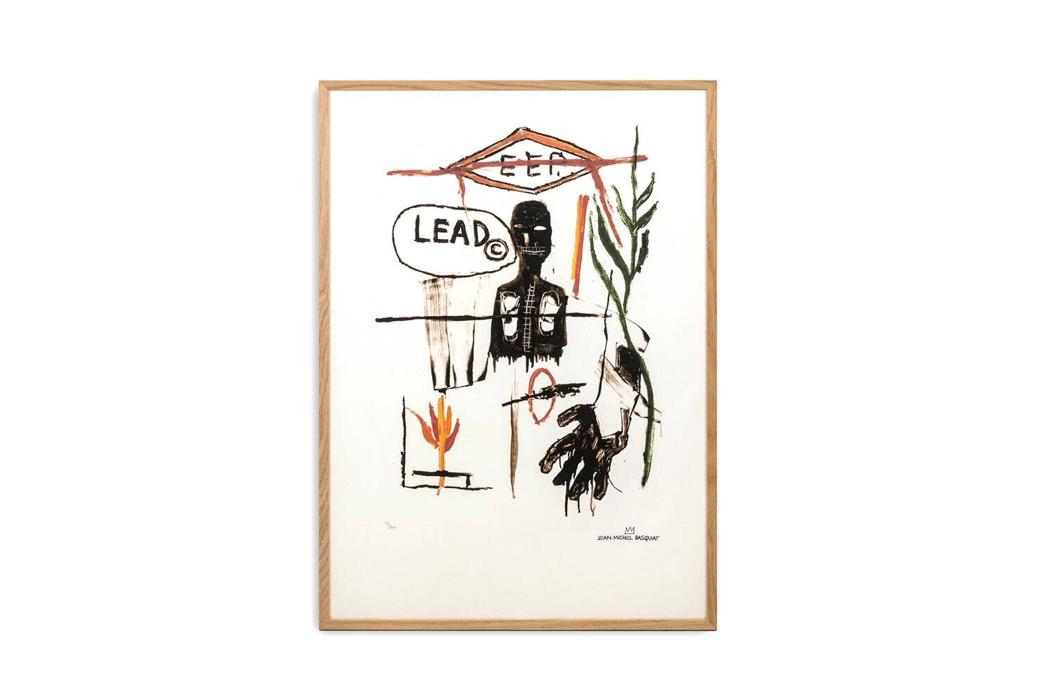 Numbered color silkscreen print, Jean-Michel Basquiat, 1990s