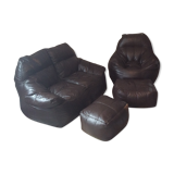Set of the 70s sofa with heater and its 2 beanbags