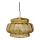 XXL vintage amber glass globe pendant light
