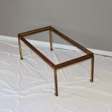 Rectangular gold wrought iron coffee table on sheet, Ramsay House