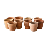 10 old terracotta seedling pots 7/8 cm