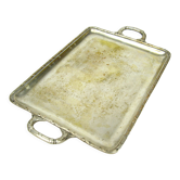 Louis XVI style silver metal tray