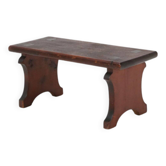 Rustic hand crafted wooden stool, France ca. 1880