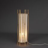 Lampadaire en bambou de Louis Sognot, années 1950