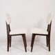 Mid-century modern chair in light cream boucle, 1960s