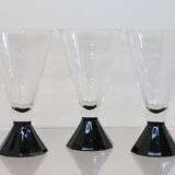 Ensemble de 3 verre à pied / eau Luminarc, 1980, neuf