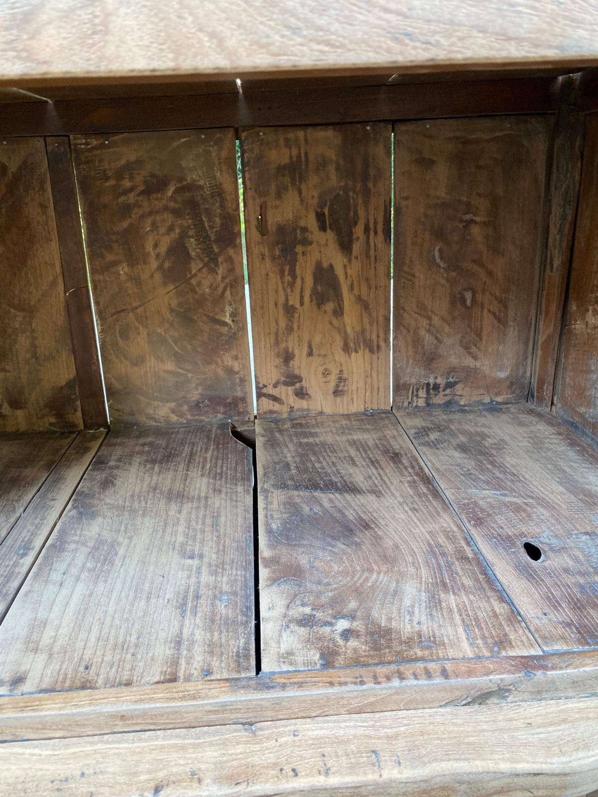 Small solid elm wardrobe - Shandong China around 1900