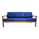 Scandinavian 3-seater canapé in natural wood and CFC fabric Silkeborg Denmark
