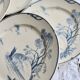 6 assiettes plates antiques Gien modèle Marines 1875