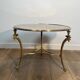 Tripod Circular Coffee Table "Aux Coqs" in Bronze and Églomisé Mirror, May