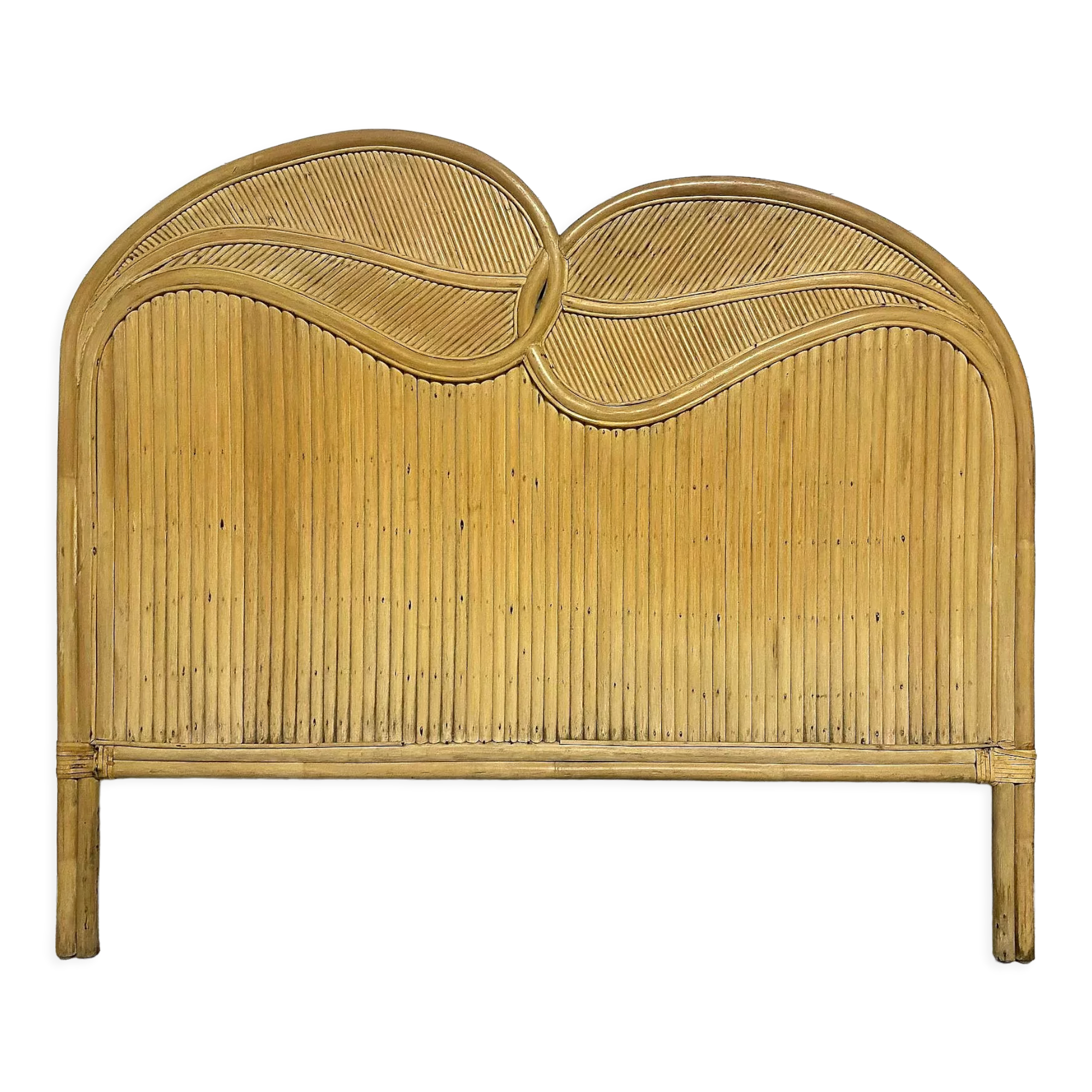 Rattan braiding headboard