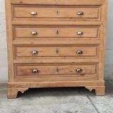 Old large elm chest of drawers with six drawers