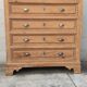 Ancienne grande commode en orme six tiroirs