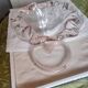 Pink glass trumpet vase in Murano or Empoli style.