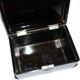 Ancient tea box in black lacquer from Japan - 19th century butterfly decoration