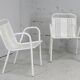 Pair of honeycomb steel armchairs. France, circa 1950.