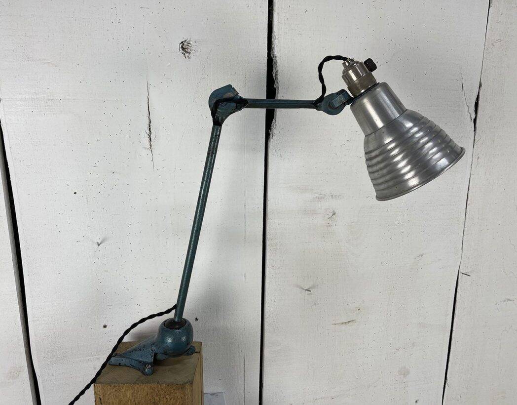 Vintage Gras Ravel lamp n°201 blue patina