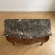 Curved Louis XV commode in rosewood and marble