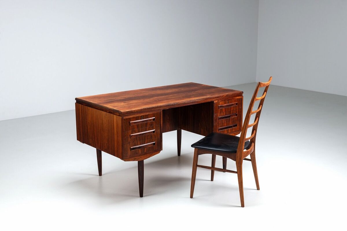 J. Svendstrup writing desk in rosewood A.P. Mobler Denmark 1960