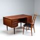 J. Svendstrup writing desk in rosewood A.P. Mobler Denmark 1960