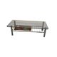 Vintage chrome coffee table with smoked glass belarti