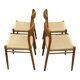 Set of 4 JL Moller model 75 chair by Niels Otto Moller Danish Design