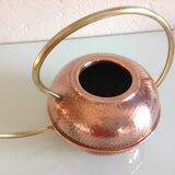 Red copper watering can in Scandinavian style 60s-70s